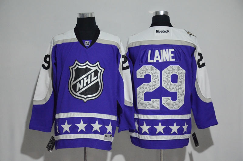 2017 NHL #29 Laine blue All Star jerseys->customized nhl jersey->Custom Jersey